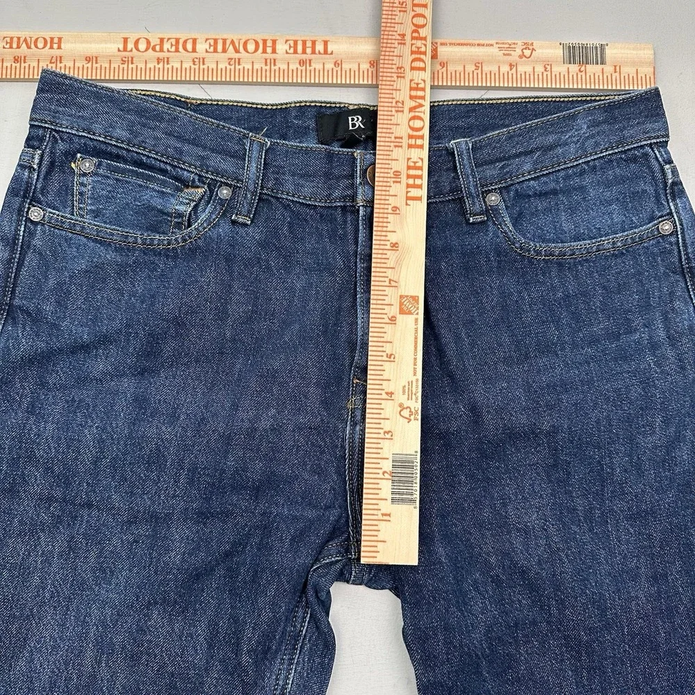 Banana Republic Selvedge Jeans Mens 34x32 Straight Leg Denim Blue Dark Wash